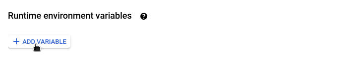 Custom variables in the Google Cloud Function