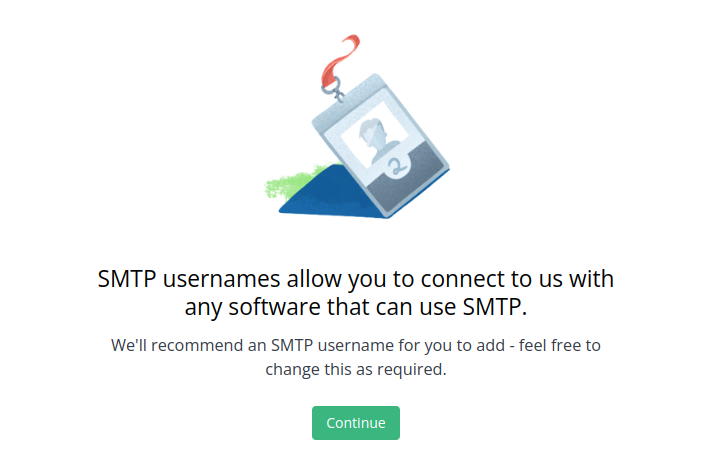 Setup email service provider - SMTP2GO
